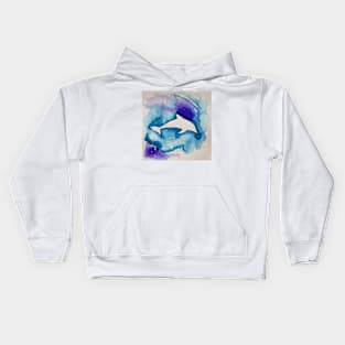 Dolphin in blue Kids Hoodie